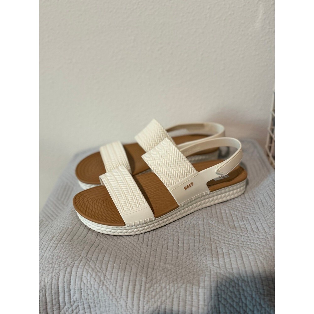 Reef Women's Water Vista Sandals in White and Tan Size 11 NWOT!